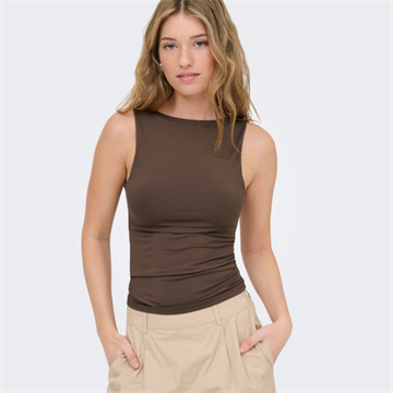 ONLY EA S/L 2- WAYS FIT TOP CHOCOLATE MATINI - 15278090